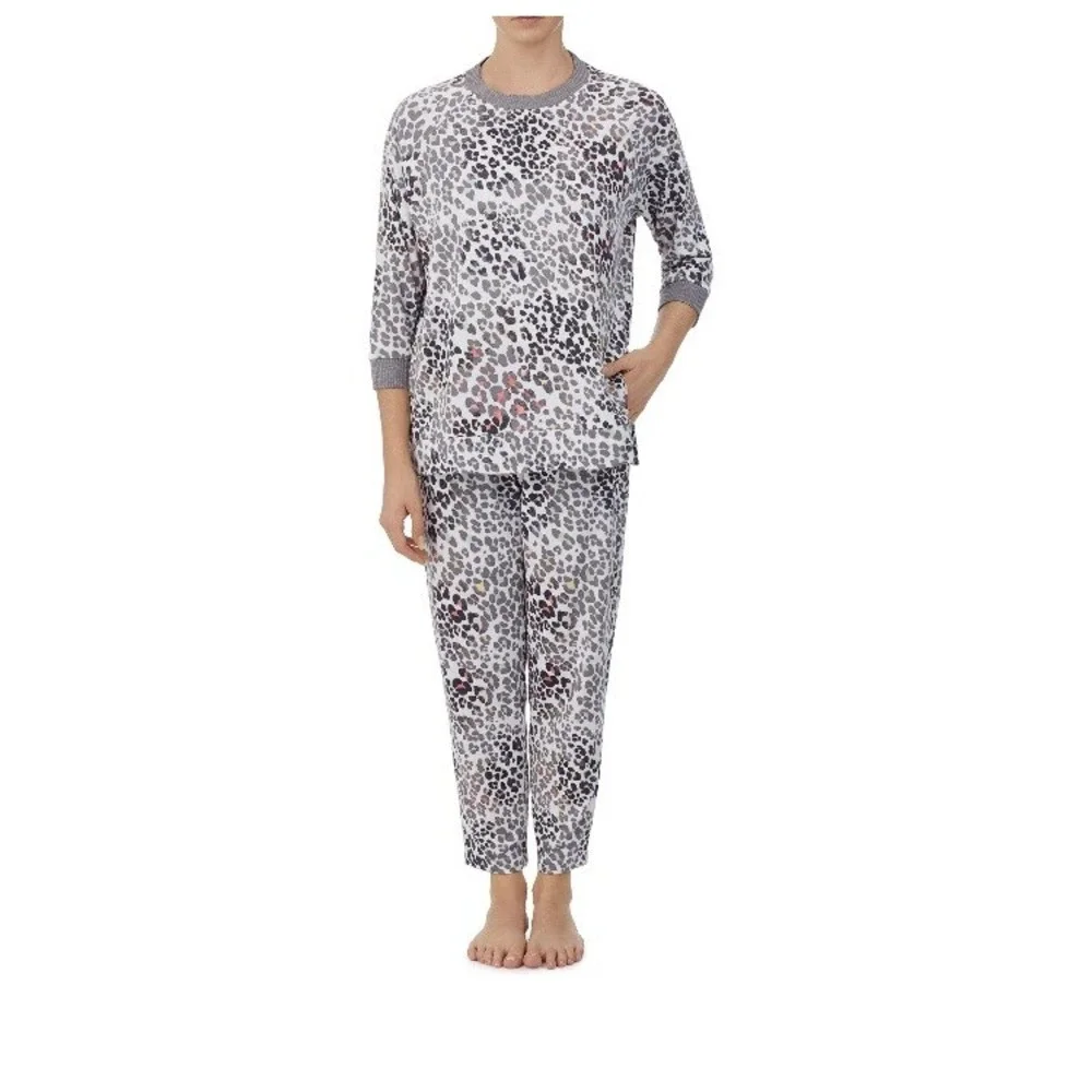 Secret Treasures Women 2pc Lounge Sleep Set Top & Pants Animal Print M (8-10)NEW